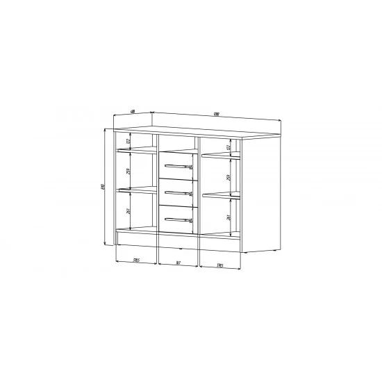 Комод Unity B Дуб Тахо / Белая Аляска 12